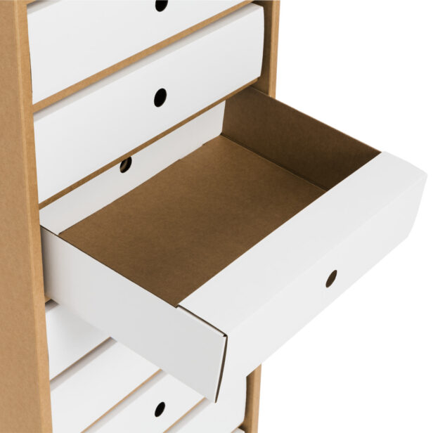 Regal A3 Schublade 6er-Pack weiß – Bild 2