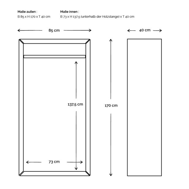 Garderobe ADAM RIESE naturbraun – Bild 7