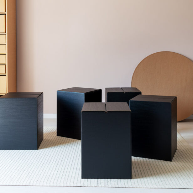 Hocker SITZWÜRFEL schwarz 5 Stück – Bild 6