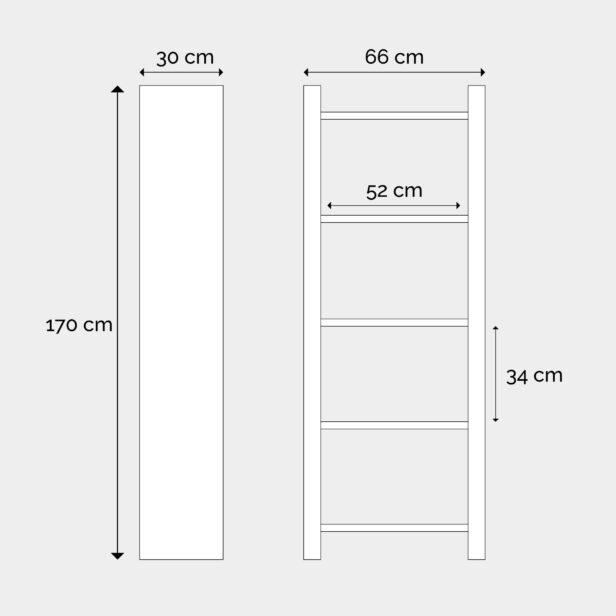 Regal HUGO 66 weiss – Bild 2